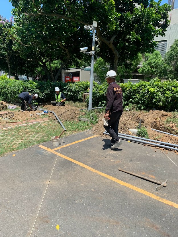 新竹市科學園區 環球晶圓股份有限公司 路面切割 配管配線 瀝青鋪設夯實